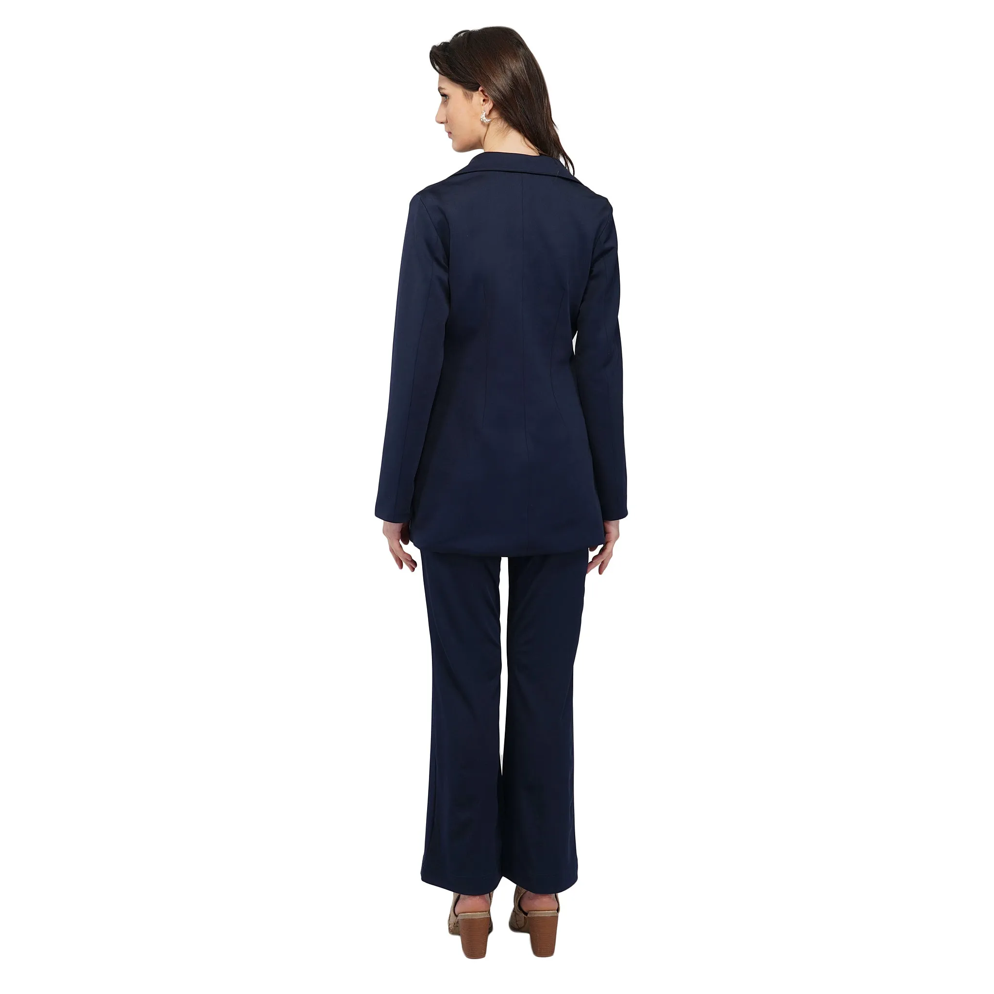 SLAY. Women's Formal Navy Blue Blazer Pant Co-ord Set