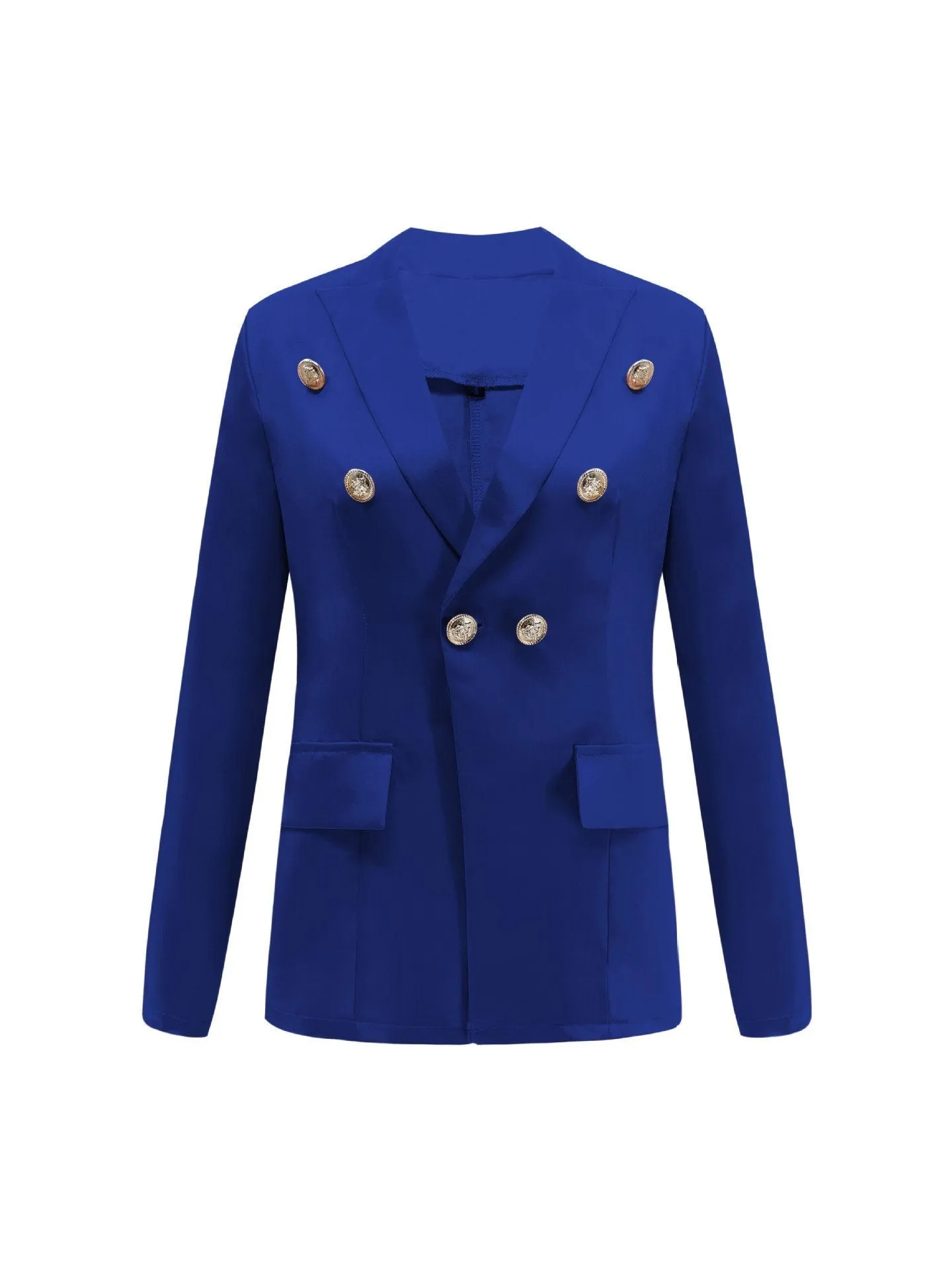 Solid Color Buttons Blazer