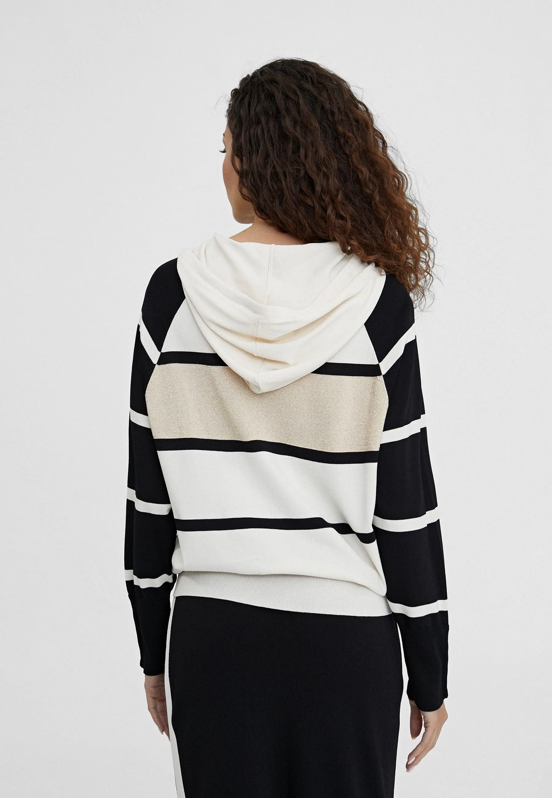 Striped jacket with hood