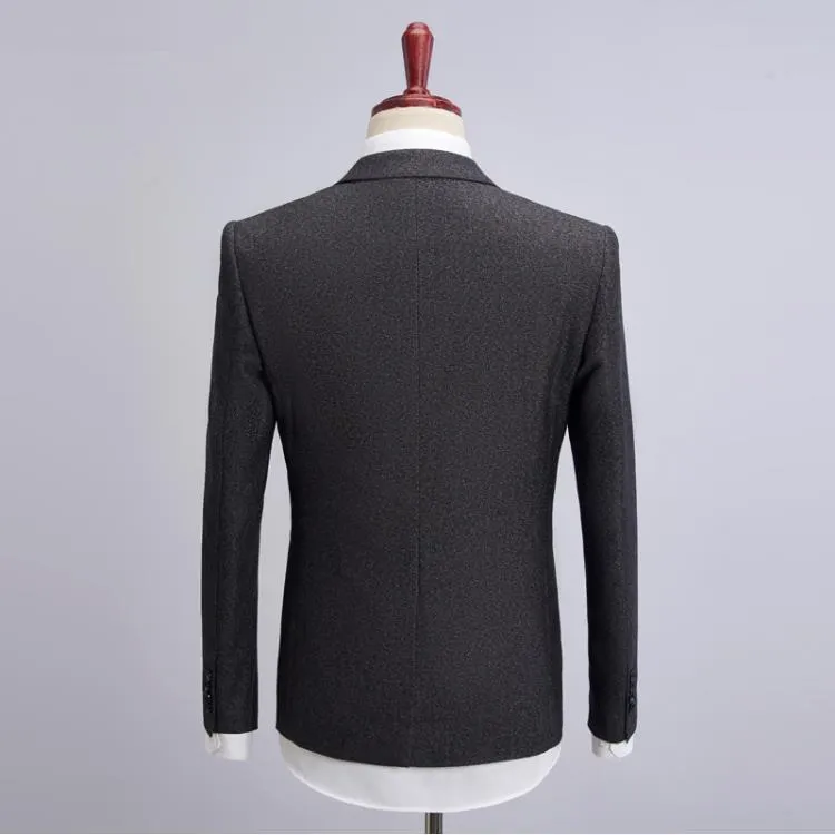 Suit for Men Jacket Single Breasted Woolen Suits Slim Fit