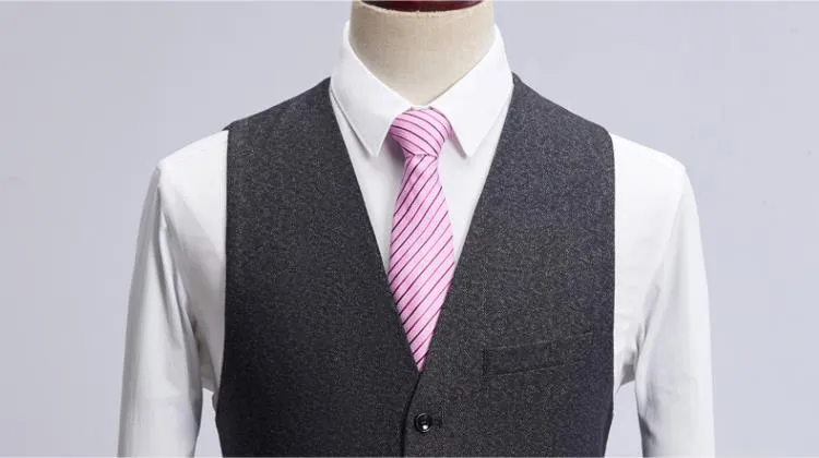 Suit for Men Jacket Single Breasted Woolen Suits Slim Fit