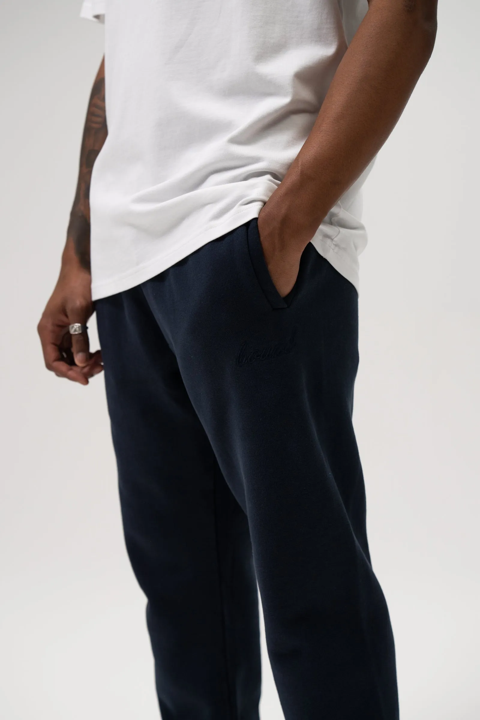 SUSTAIN IVORY HOODIE & NAVY JOGGERS SET