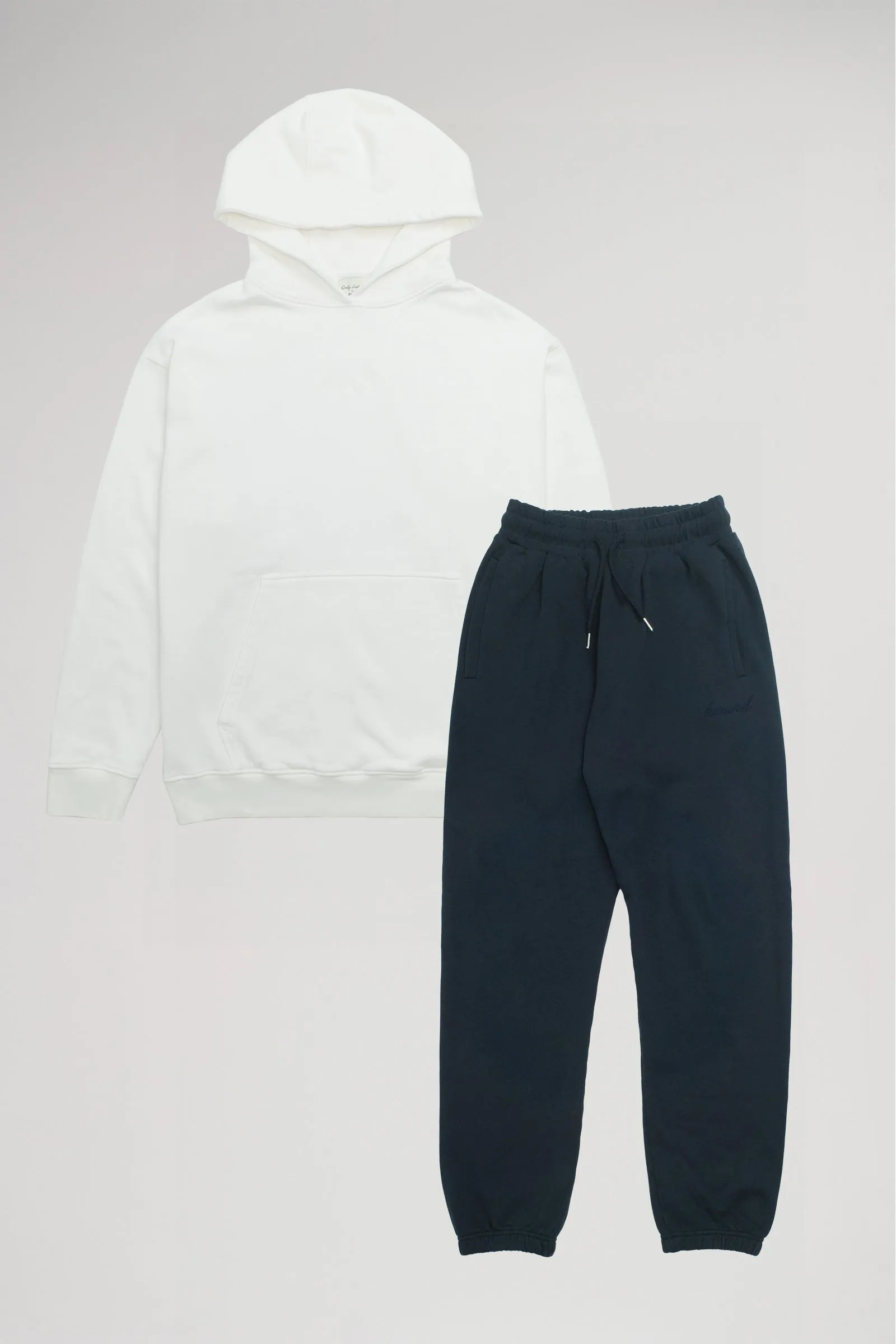 SUSTAIN IVORY HOODIE & NAVY JOGGERS SET