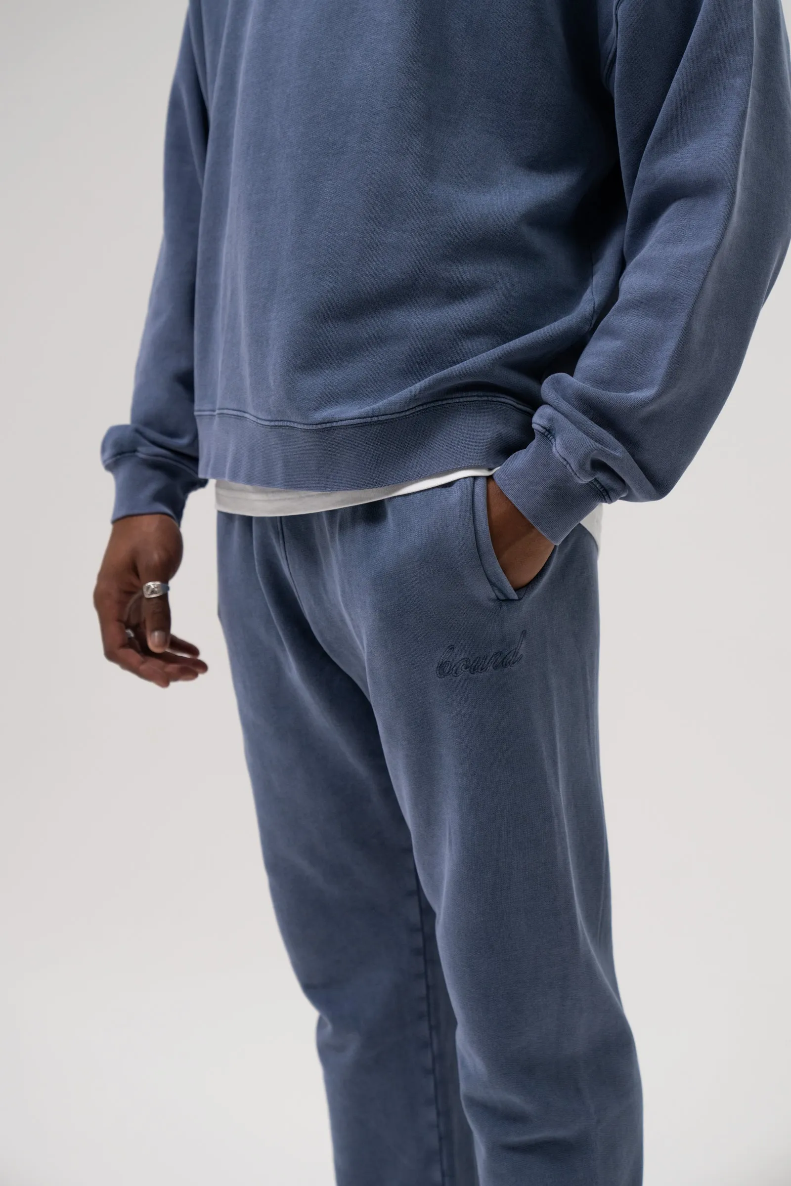 SUSTAIN WASHED BLUE HOODIE & JOGGERS SET