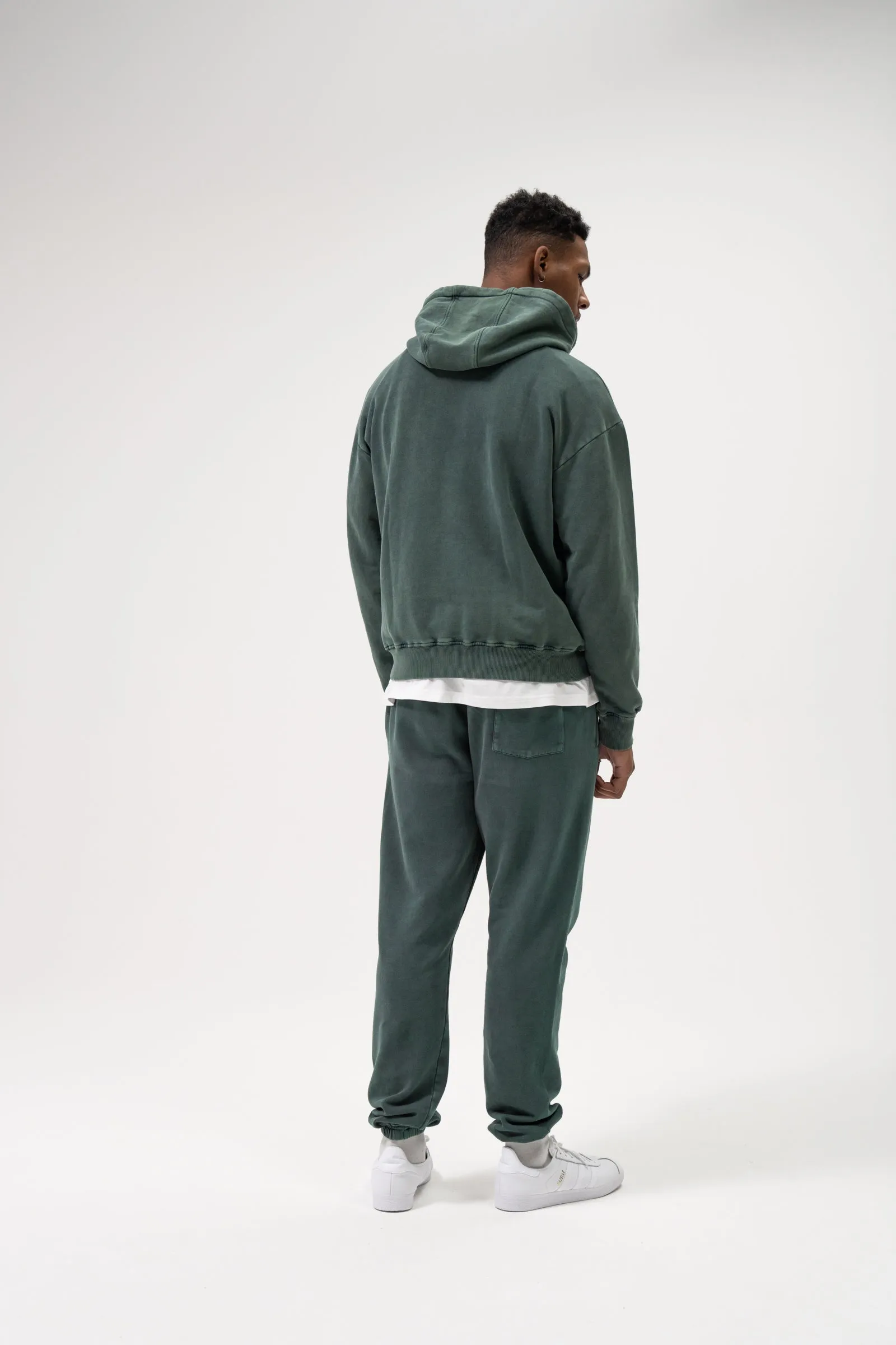 SUSTAIN WASHED GREEN HOODIE & JOGGERS SET