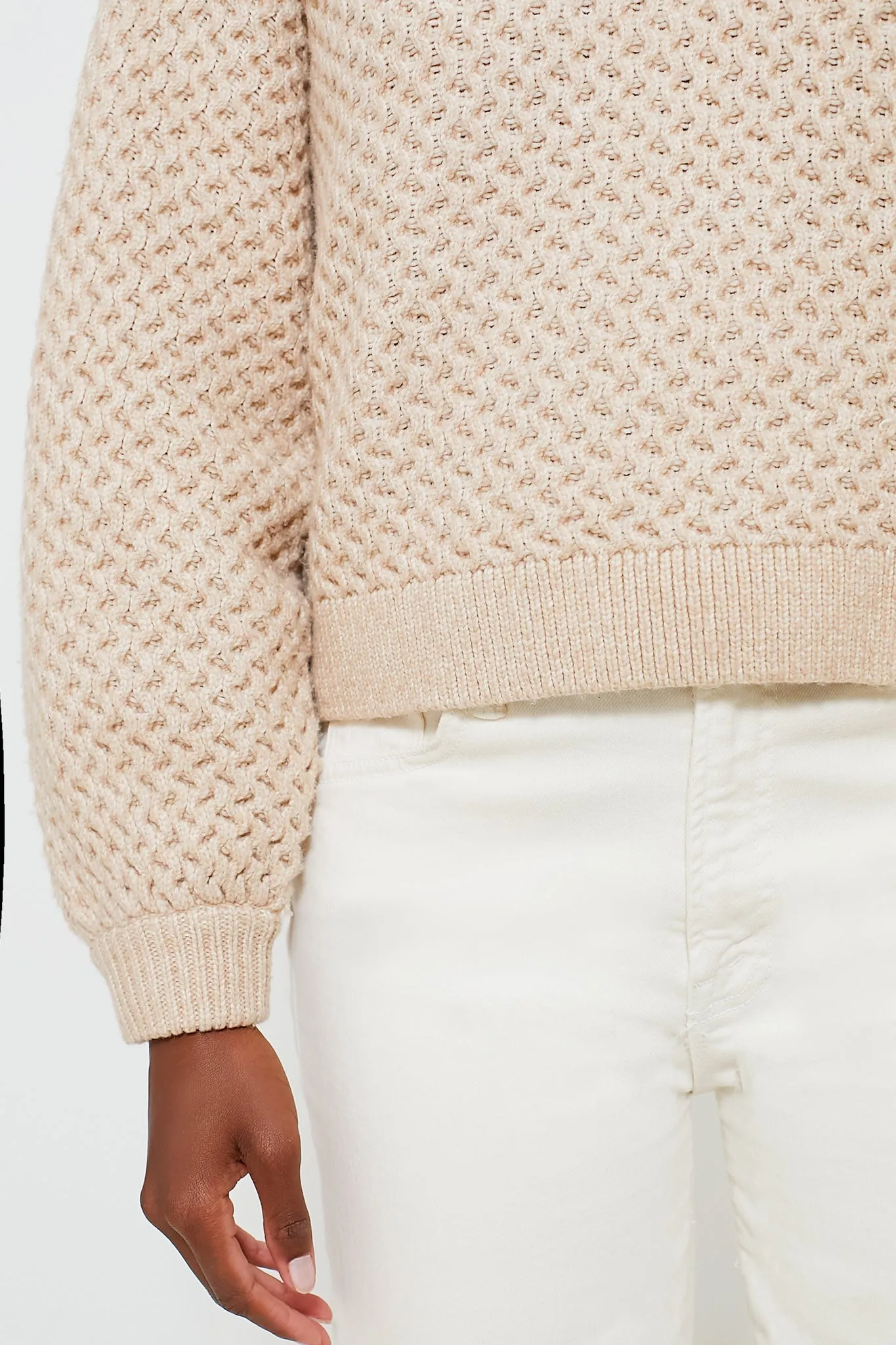 Tan Honeycomb Hayden Crewneck