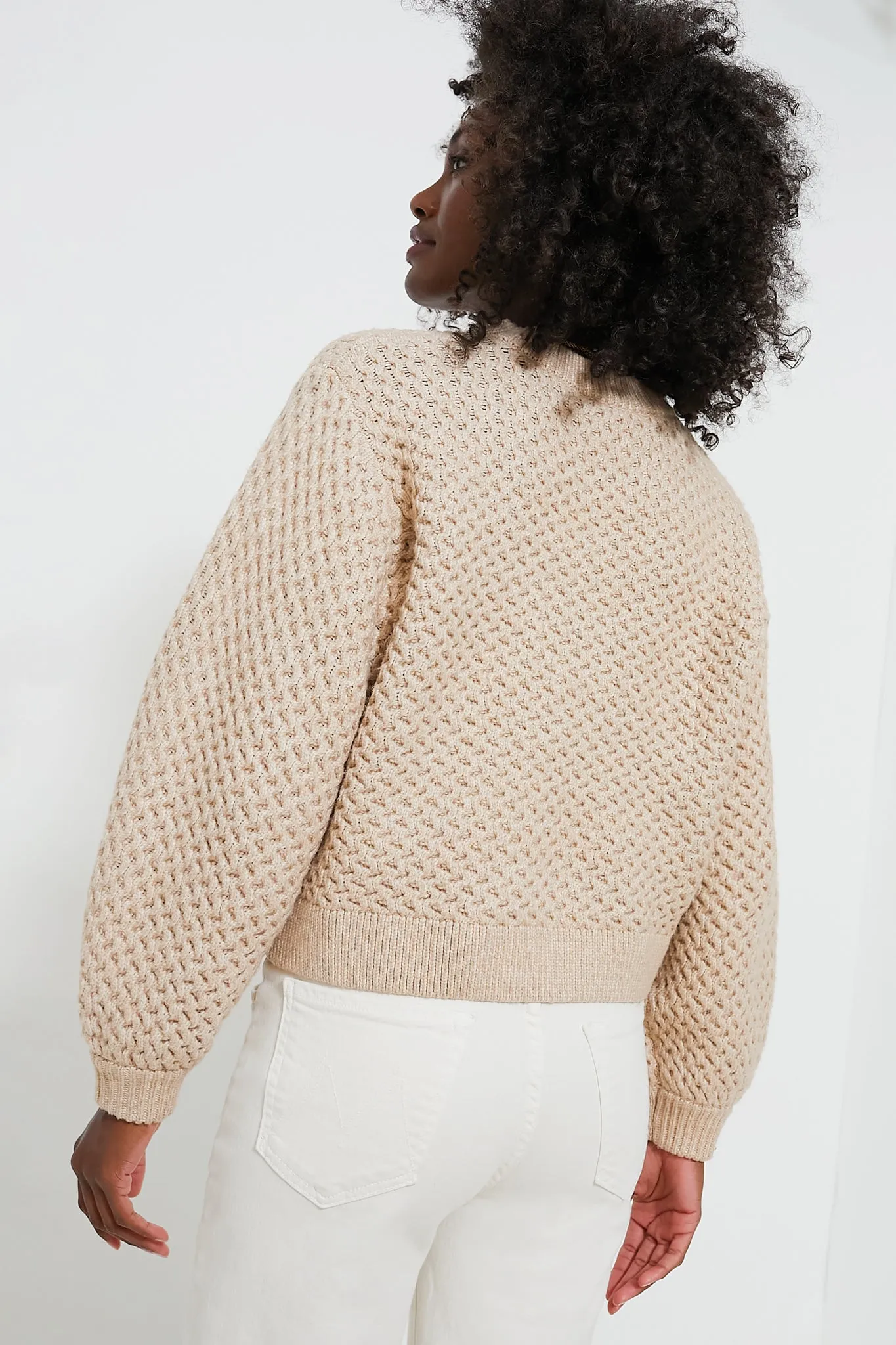 Tan Honeycomb Hayden Crewneck