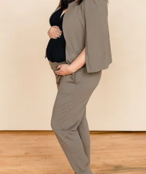 The Everywhere Maternity & Postpartum Dressy Joggers - Sage