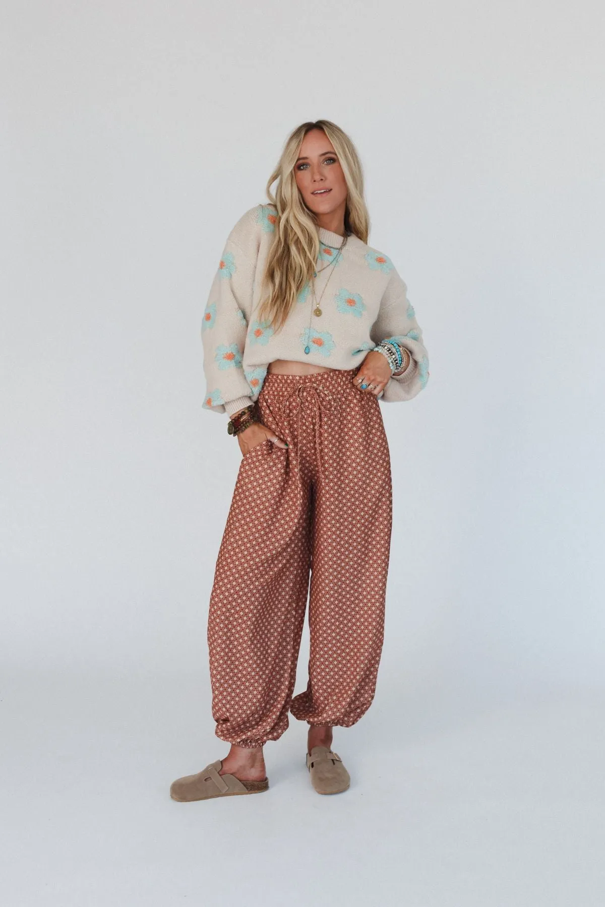 The Nest Mystic Mirage Printed Joggers - Ginger