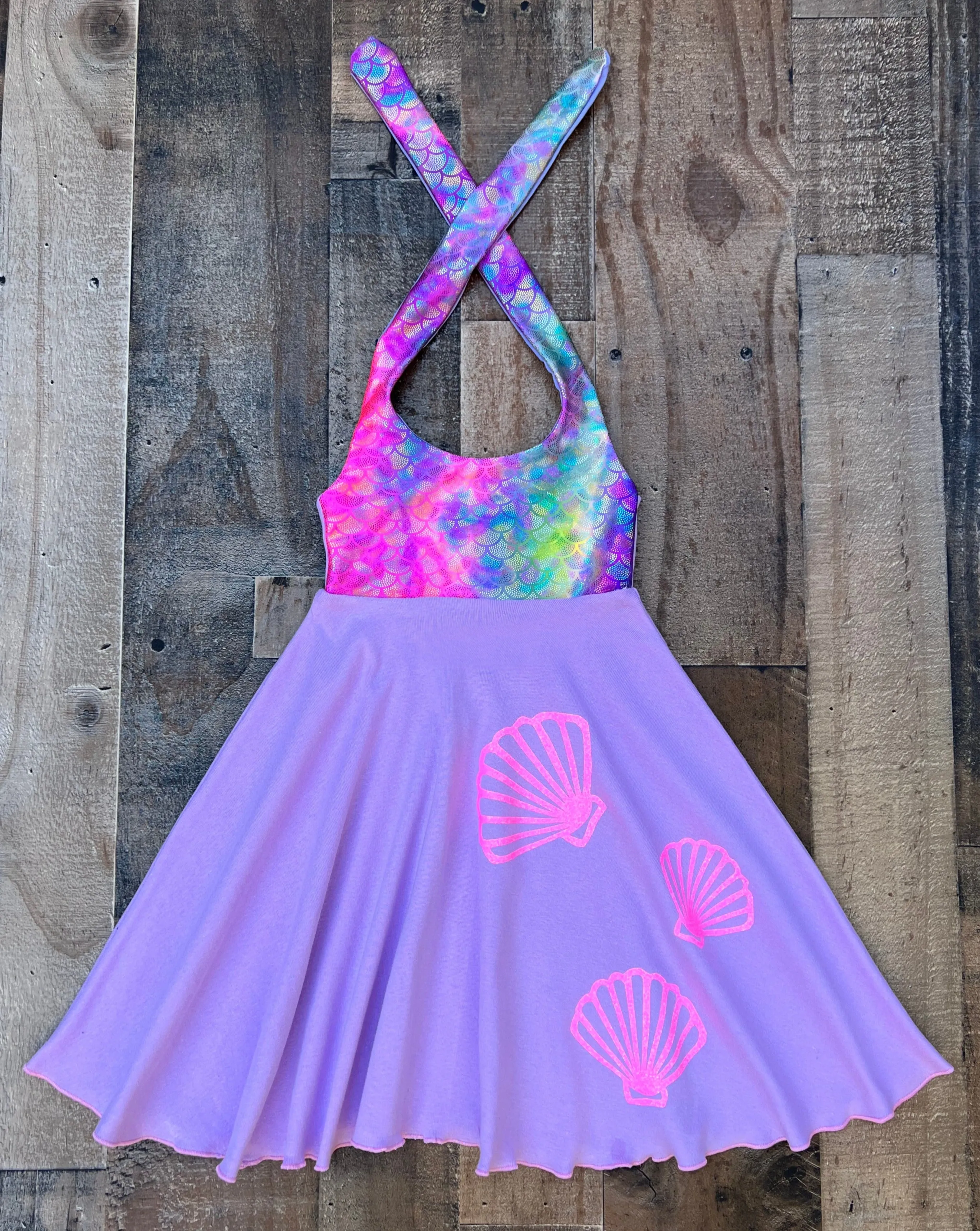 Tie Dye Lavender Mermaid Dress