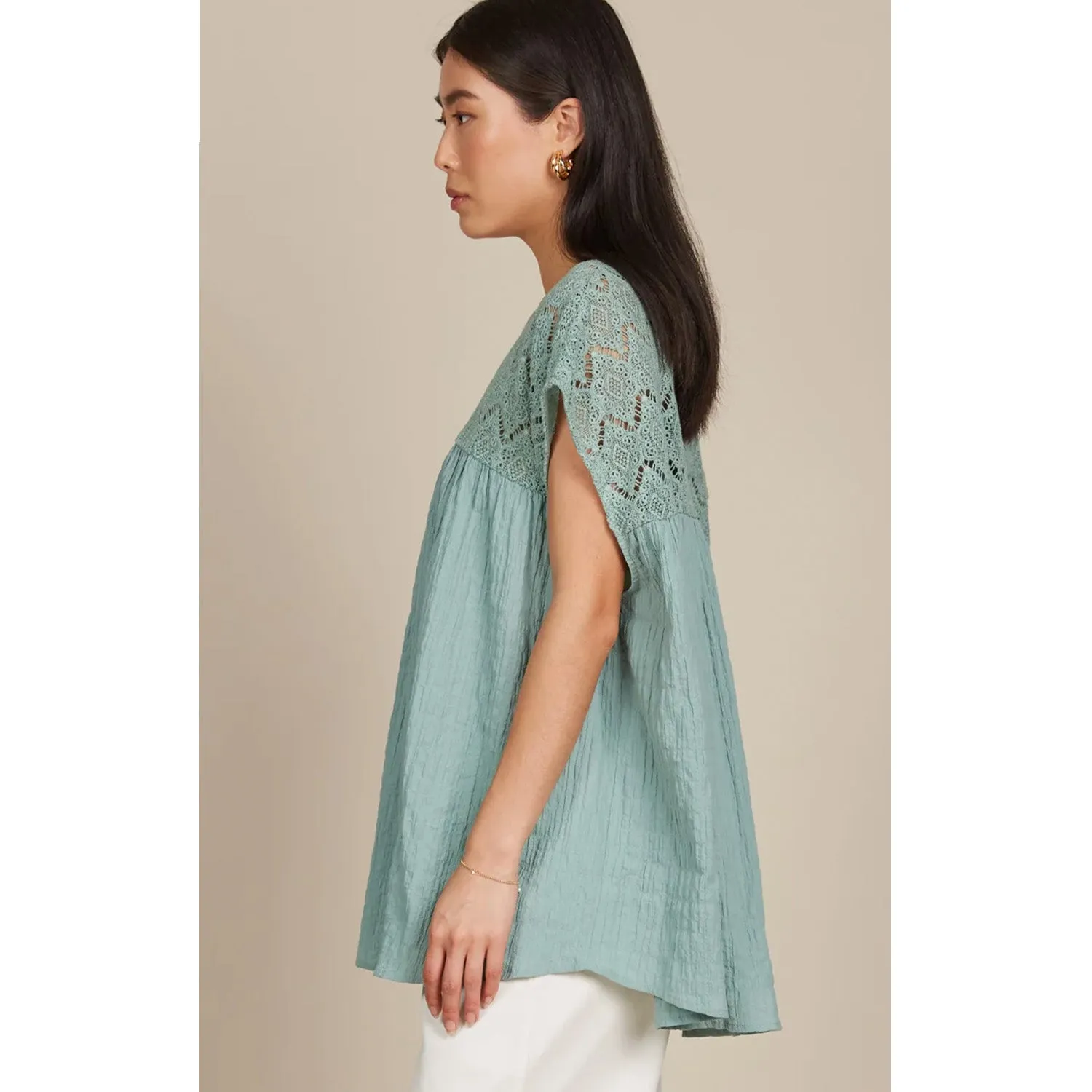 Top Fleur Relaxed ONE SIZE - Seafoam