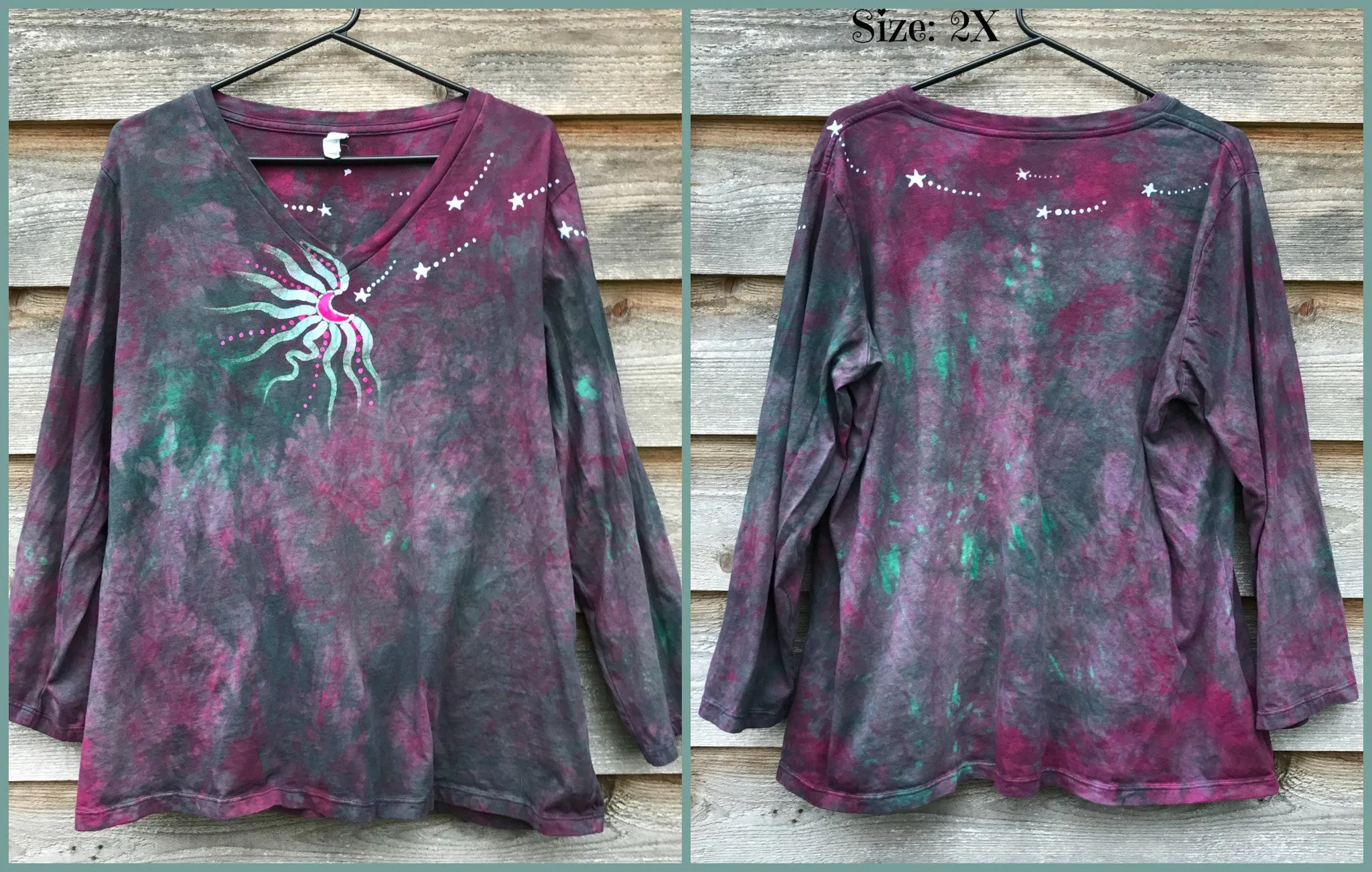 Tourmaline Temptation Handmade Batik - 3/4 Sleeve Top