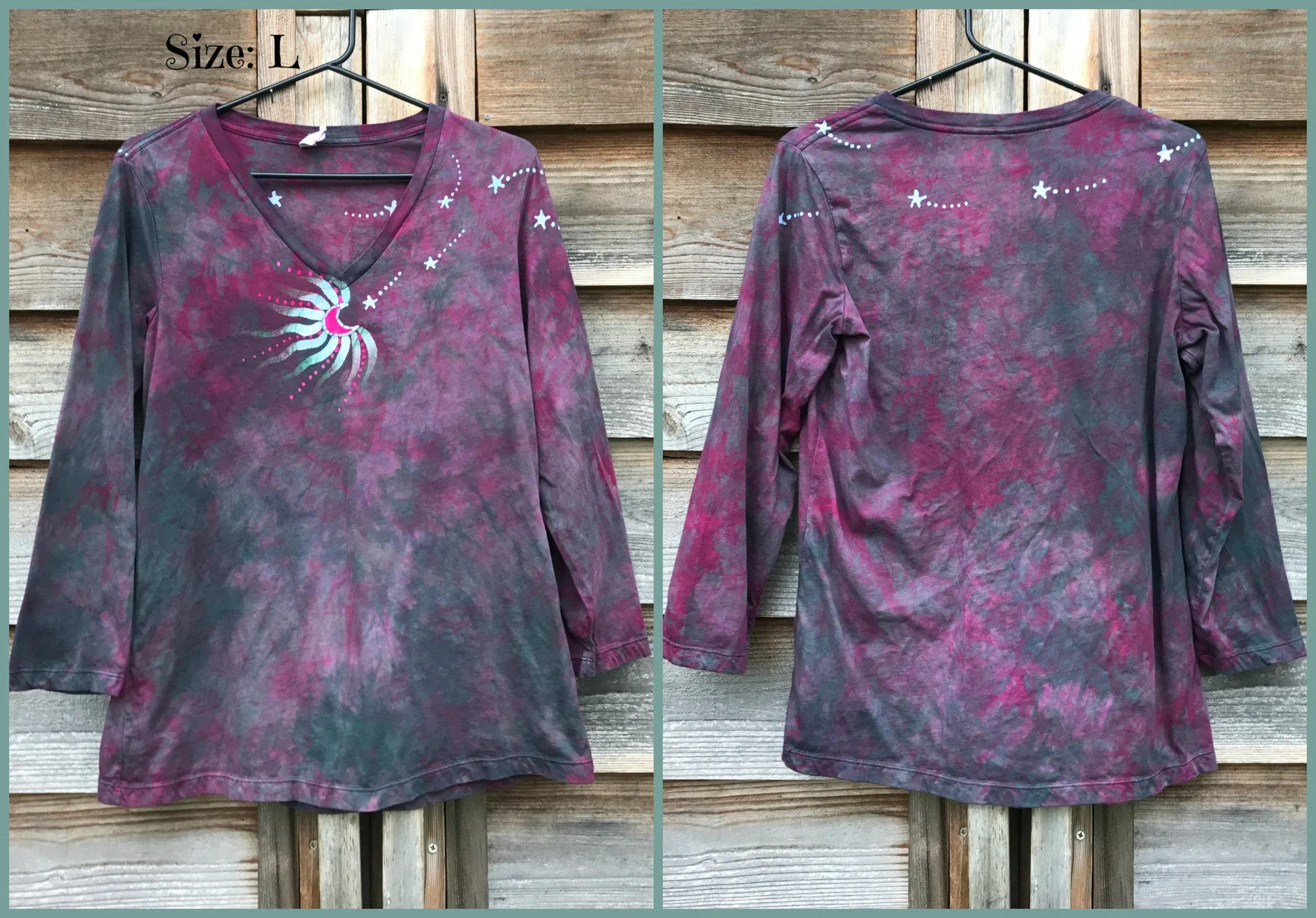 Tourmaline Temptation Handmade Batik - 3/4 Sleeve Top