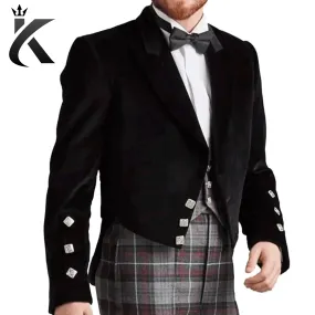 Traditional Black Velvet Prince Charlie Jacket Time-Honored Tradition