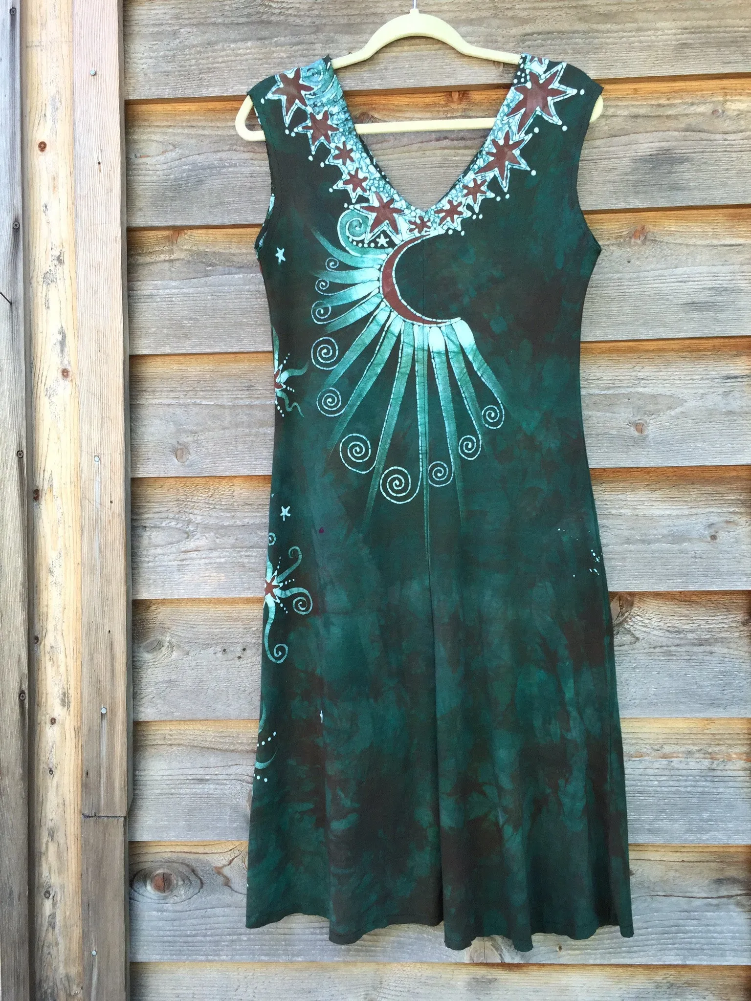 Usnea in the Oak Tree Organic Cotton Batik Dress