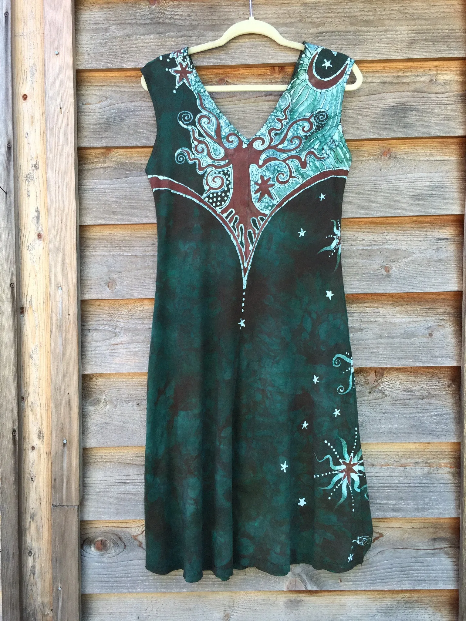 Usnea in the Oak Tree Organic Cotton Batik Dress