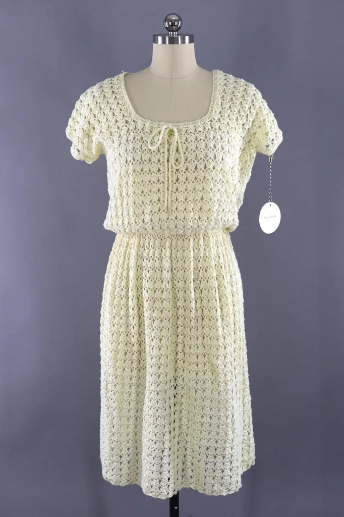 Vintage Ivory Knitted Day Dress