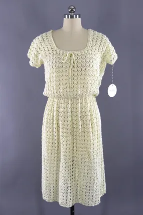 Vintage Ivory Knitted Day Dress