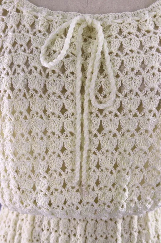 Vintage Ivory Knitted Day Dress