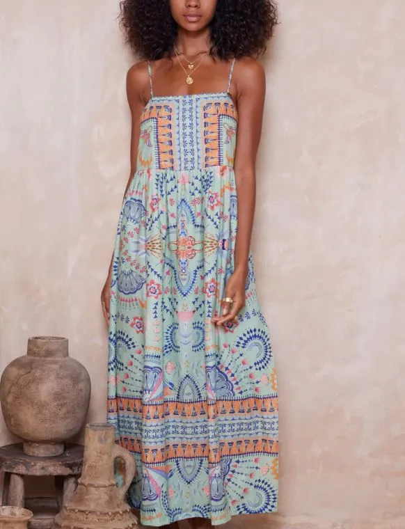 WANDERING FOLK HYACINTH MAXI DRESS