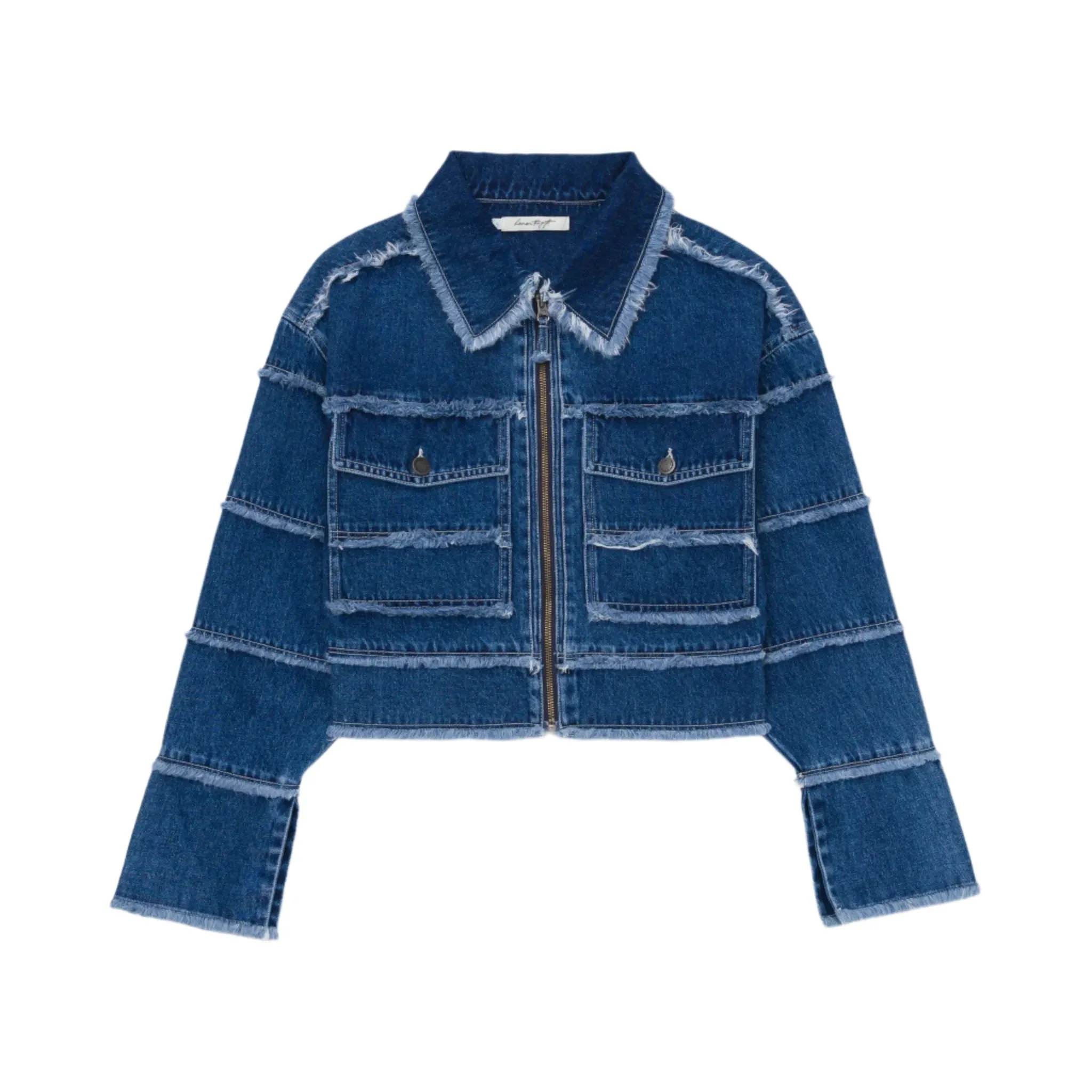 Womens Honor The Gift Panel Denim Jacket 'Blue'