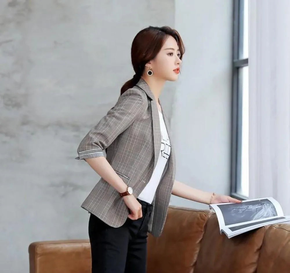 Womens Quarter Sleeve Slim Fit Blazer