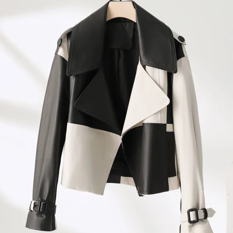 Women's Soft PU Leather Loose Biker Style Jacket