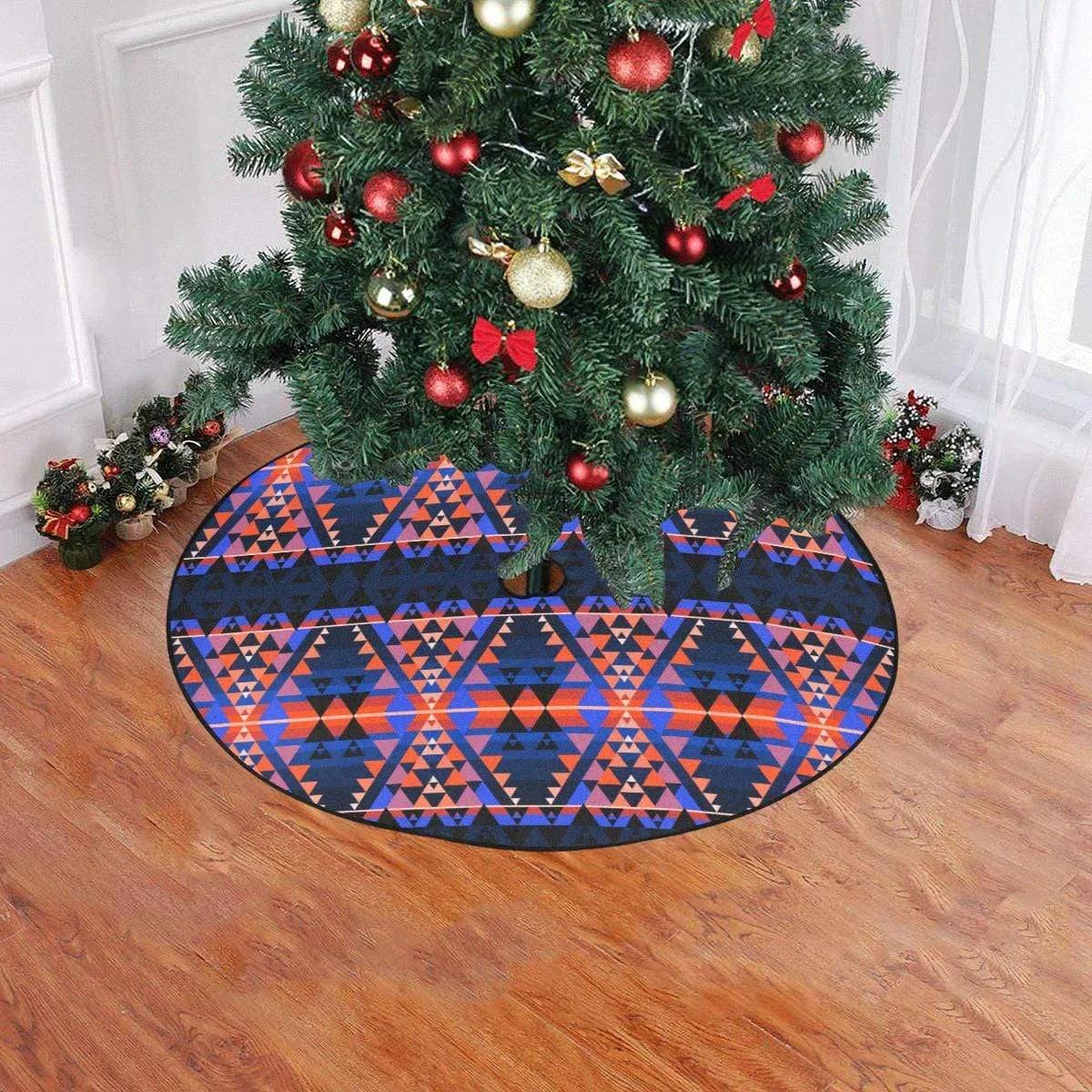 Writing on Stone Battle Christmas Tree Skirt 47" x 47"