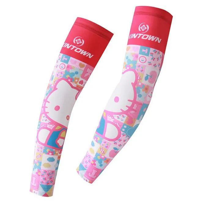 XINTOWN Red Cute Kitty Cycling Arm Warmers